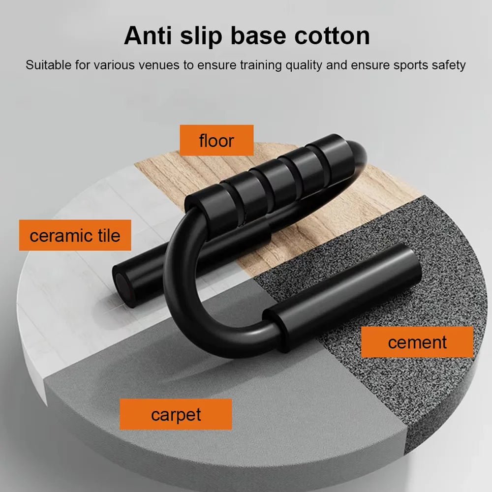 S-type push up support anti-skid foam handle thickened steel pipe household fitness equipment pectoral muscle training equipment - FitHealthHavenFitHealthHavenFitHealthHaven14:771All BlackAll BlackS-type push up support anti-skid foam handle thickened steel pipe household fitness equipment pectoral muscle training equipment