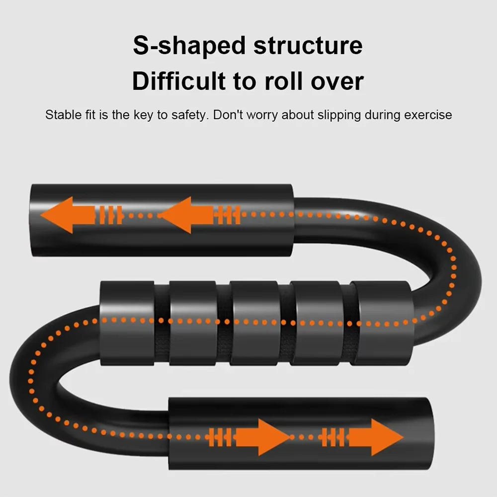 S-type push up support anti-skid foam handle thickened steel pipe household fitness equipment pectoral muscle training equipment - FitHealthHavenFitHealthHavenFitHealthHaven14:771All BlackAll BlackS-type push up support anti-skid foam handle thickened steel pipe household fitness equipment pectoral muscle training equipment