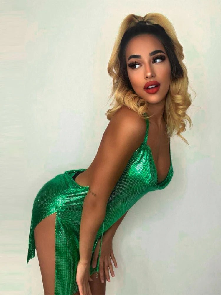 Sexy and Fashionable Women's Elegant Short Dress with Hanging Neck Backless Bottom Chest Sequin Party Girl Dance Dress - FitHealthHavenFitHealthHavenFitHealthHaven14:350850;5:100014064GoldSSexy and Fashionable Women's Elegant Short Dress with Hanging Neck Backless Bottom Chest Sequin Party Girl Dance Dress