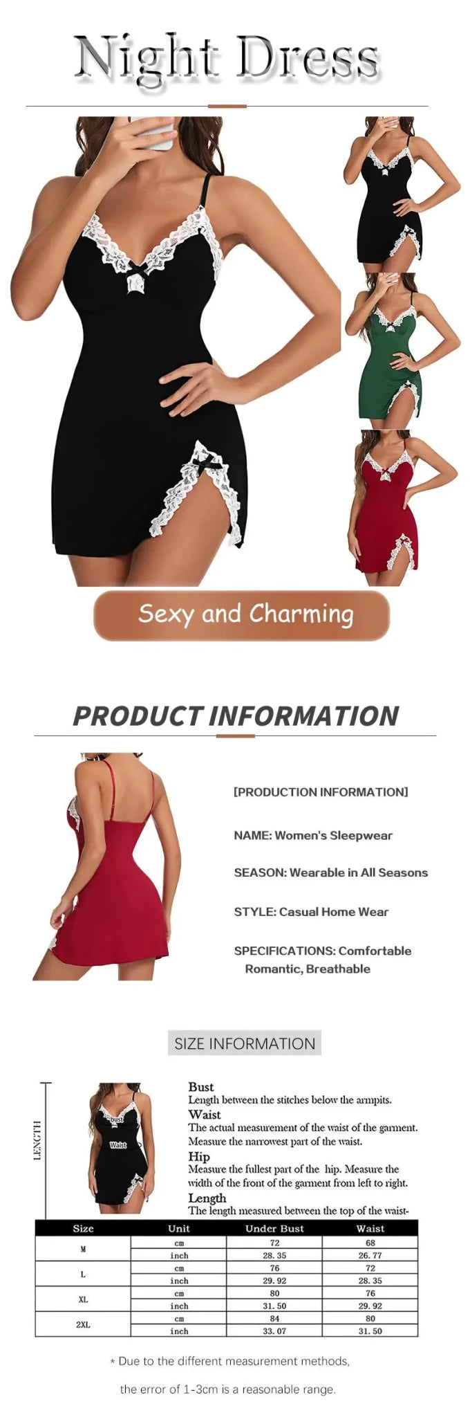 Sexy Sleepwear Women Lace Silk Satin V-Neck Nightgown Split Hem Soft Lingerie Night Dress Sleeveless Sleepwear Female Clothes - FitHealthHavenFitHealthHavenFitHealthHaven14:175;5:361385greenLSexy Sleepwear Women Lace Silk Satin V-Neck Nightgown Split Hem Soft Lingerie Night Dress Sleeveless Sleepwear Female Clothes