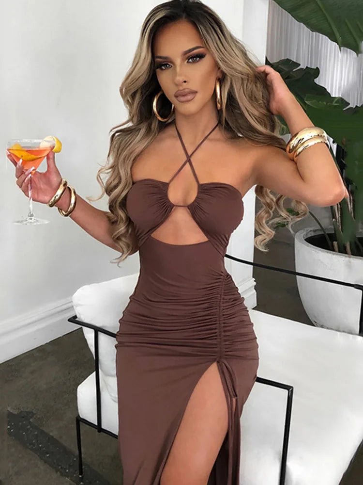 Sleeveless Sexy Female Midi Backless Dresses Slim Night Club Party Women's Dress Bodycon Vestidos Elegantes Para Mujer - FitHealthHavenFitHealthHavenFitHealthHaven14:365458;5:361386BrownMSleeveless Sexy Female Midi Backless Dresses Slim Night Club Party Women's Dress Bodycon Vestidos Elegantes Para Mujer