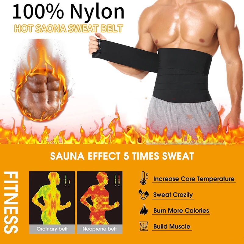 Slimming Body Shaper Waist Trainer Wrap Men Tummy Control Corset Neoprene Fat Burn Weight Loss Sauna Sweat Belt - FitHealthHavenFitHealthHavenFitHealthHaven14:173black;5:3613864 metersblack4 metersSlimming Body Shaper Waist Trainer Wrap Men Tummy Control Corset Neoprene Fat Burn Weight Loss Sauna Sweat Belt