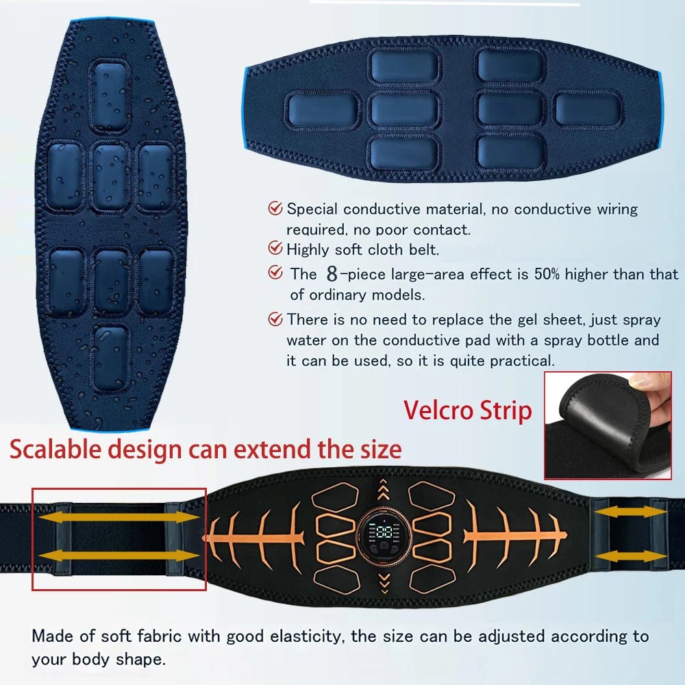 Smart Muscle Toner Abdominal Toning Belt Abs Trainer USB Recharge Body Massager Home Gym Training Fitness Equipment - FitHealthHavenFitHealthHavenFitHealthHaven14:10orange setorange setSmart Muscle Toner Abdominal Toning Belt Abs Trainer USB Recharge Body Massager Home Gym Training Fitness Equipment
