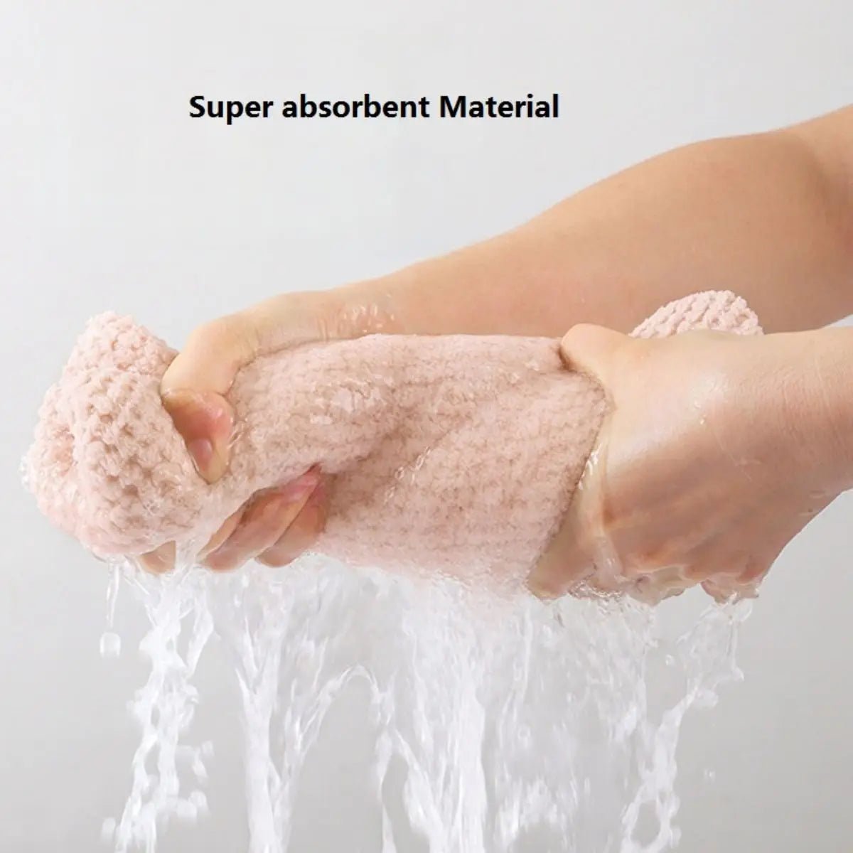 Solid color hair towel Textured dry hair cap 9.8 "X 25.5" absorbent hair towel wrap for button-down women - FitHealthHavenFitHealthHavenFitHealthHaven14:10light pinklight pinkSolid color hair towel Textured dry hair cap 9.8 "X 25.5" absorbent hair towel wrap for button-down women