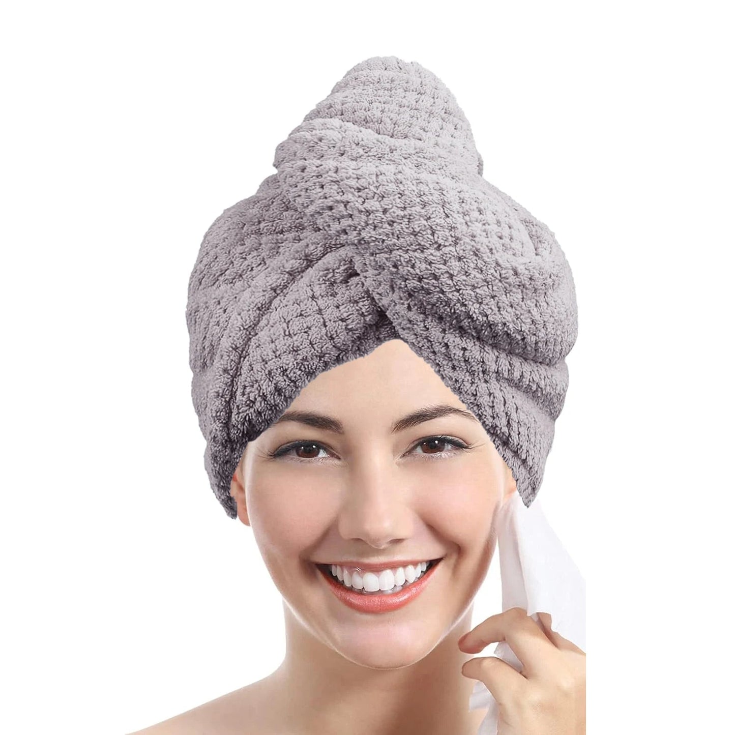 Solid color hair towel Textured dry hair cap 9.8 "X 25.5" absorbent hair towel wrap for button-down women - FitHealthHavenFitHealthHavenFitHealthHaven14:691GRAYSolid color hair towel Textured dry hair cap 9.8 "X 25.5" absorbent hair towel wrap for button-down women
