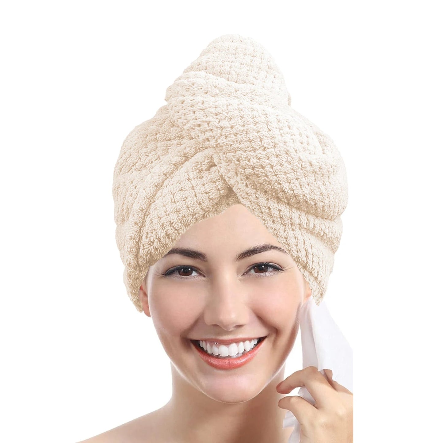 Solid color hair towel Textured dry hair cap 9.8 "X 25.5" absorbent hair towel wrap for button-down women - FitHealthHavenFitHealthHavenFitHealthHaven14:771BeigeSolid color hair towel Textured dry hair cap 9.8 "X 25.5" absorbent hair towel wrap for button-down women