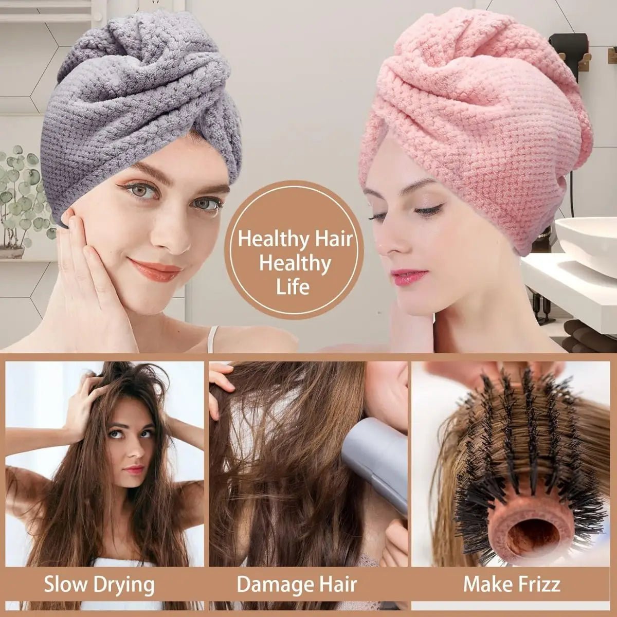 Solid color hair towel Textured dry hair cap 9.8 "X 25.5" absorbent hair towel wrap for button-down women - FitHealthHavenFitHealthHavenFitHealthHaven14:10light pinklight pinkSolid color hair towel Textured dry hair cap 9.8 "X 25.5" absorbent hair towel wrap for button-down women