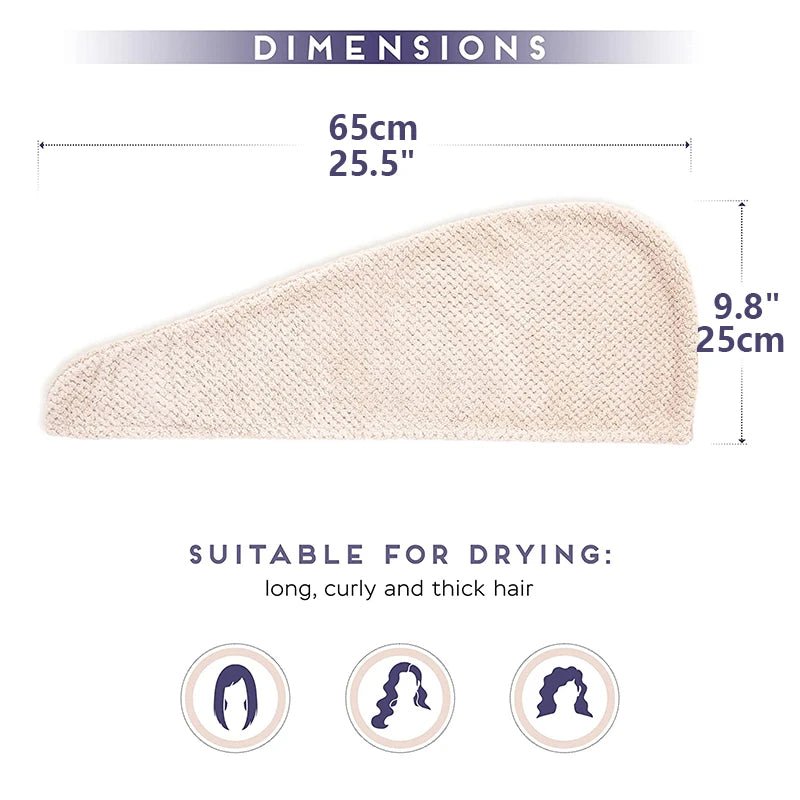 Solid color hair towel Textured dry hair cap 9.8 "X 25.5" absorbent hair towel wrap for button-down women - FitHealthHavenFitHealthHavenFitHealthHaven14:10light pinklight pinkSolid color hair towel Textured dry hair cap 9.8 "X 25.5" absorbent hair towel wrap for button-down women
