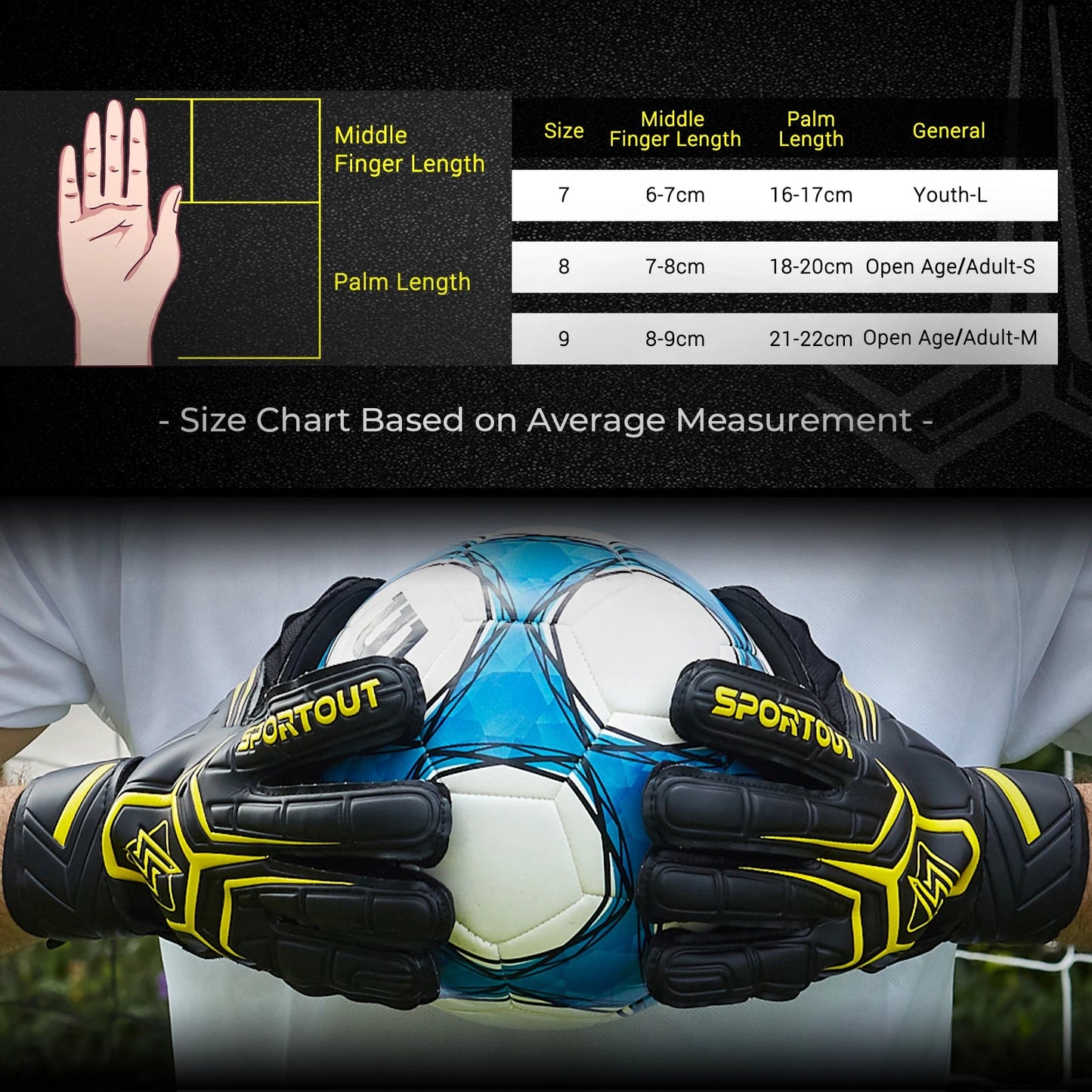 Sportout Goalie Gloves, Goalkeeper Gloves with Fingersave, Soccer Gloves, Breathable Soccer Goalie Gloves, 4mm Latex, for Kids - FitHealthHavenFitHealthHavenFitHealthHaven14:352607Yellow;325:1000140665Yellow5Sportout Goalie Gloves, Goalkeeper Gloves with Fingersave, Soccer Gloves, Breathable Soccer Goalie Gloves, 4mm Latex, for Kids