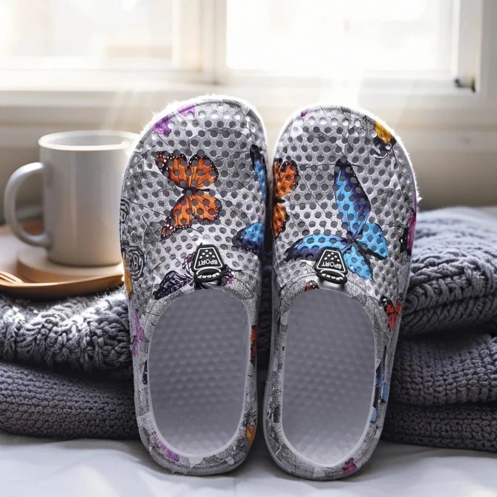 Step into a pastoral dream and bloom with sweet charm! Women's butterfly-printed clogs, with lightweight design and dreamy print - FitHealthHavenFitHealthHavenFitHealthHaven14:496;200000124:200000334PURPLE36Step into a pastoral dream and bloom with sweet charm! Women's butterfly-printed clogs, with lightweight design and dreamy print