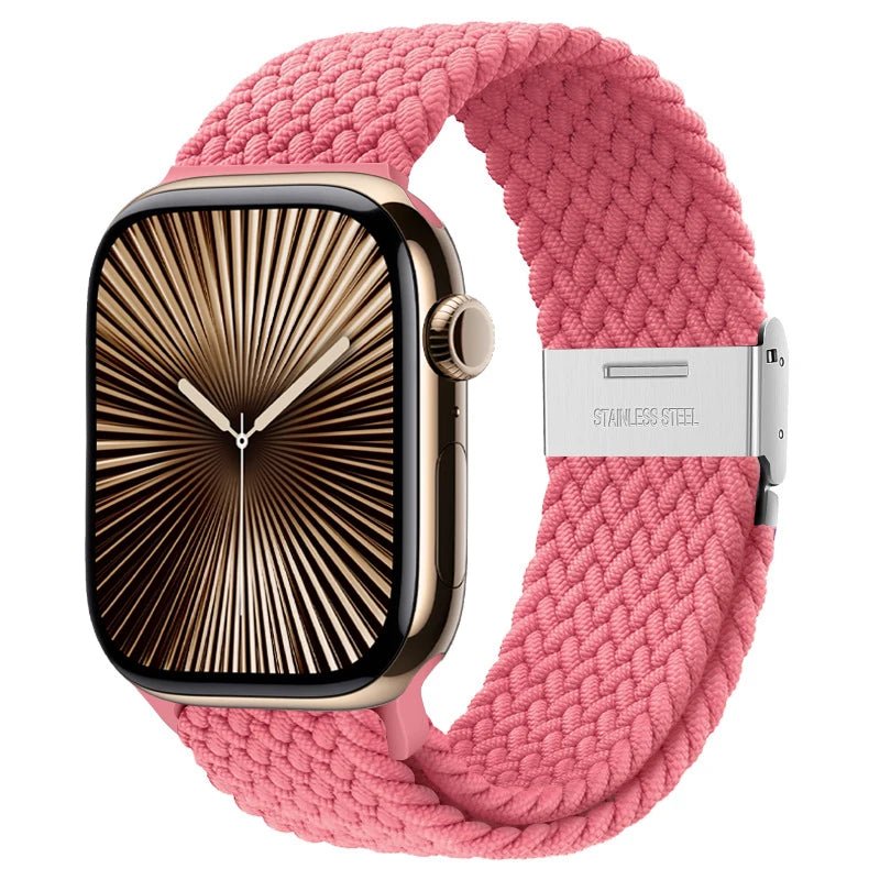 Strap For Apple watch band 46mm 45mm 44mm 49mm 40mm 41mm 42mm Braided loop correa bracelet iWatch series 10 8 9 7 5 se 6 4 Ultra - FitHealthHavenFitHealthHavenFitHealthHaven200000049:94Pink Punch;200000051:10001694642 44 45 46 49 mm;200007763:201336100Pink PunchCHINA42 44 45 46 49 mmStrap For Apple watch band 46mm 45mm 44mm 49mm 40mm 41mm 42mm Braided loop correa bracelet iWatch series 10 8 9 7 5 se 6 4 Ultra