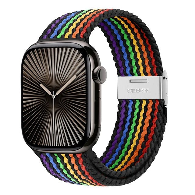 Strap For Apple watch band 46mm 45mm 44mm 49mm 40mm 41mm 42mm Braided loop correa bracelet iWatch series 10 8 9 7 5 se 6 4 Ultra - FitHealthHavenFitHealthHavenFitHealthHaven200000049:201102690pride black;200000051:10001694642 44 45 46 49 mm;200007763:201336100pride blackCHINA42 44 45 46 49 mmStrap For Apple watch band 46mm 45mm 44mm 49mm 40mm 41mm 42mm Braided loop correa bracelet iWatch series 10 8 9 7 5 se 6 4 Ultra
