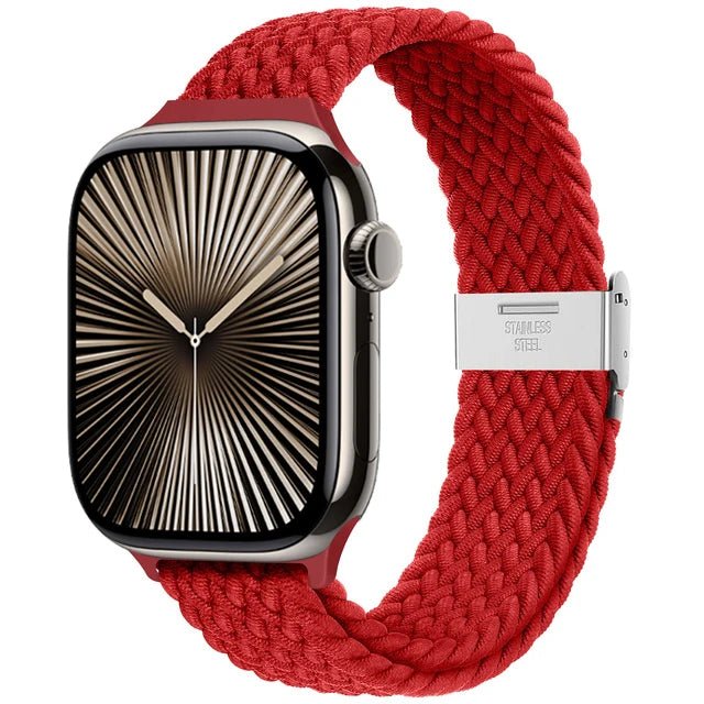 Strap For Apple watch band 46mm 45mm 44mm 49mm 40mm 41mm 42mm Braided loop correa bracelet iWatch series 10 8 9 7 5 se 6 4 Ultra - FitHealthHavenFitHealthHavenFitHealthHaven200000049:200025551Red-Slim;200000051:10001694642 44 45 46 49 mm;200007763:201336100Red-SlimCHINA42 44 45 46 49 mmStrap For Apple watch band 46mm 45mm 44mm 49mm 40mm 41mm 42mm Braided loop correa bracelet iWatch series 10 8 9 7 5 se 6 4 Ultra