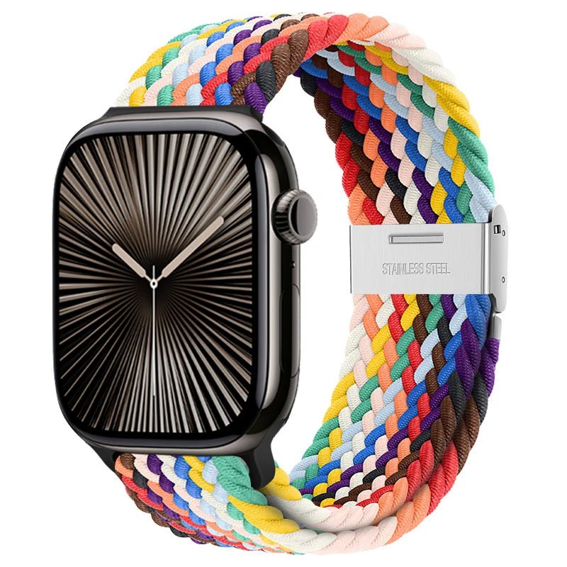 Strap For Apple watch band 46mm 45mm 44mm 49mm 40mm 41mm 42mm Braided loop correa bracelet iWatch series 10 8 9 7 5 se 6 4 Ultra - FitHealthHavenFitHealthHavenFitHealthHaven200000049:200966040Pride Edition;200000051:10001694642 44 45 46 49 mm;200007763:201336100Pride EditionCHINA42 44 45 46 49 mmStrap For Apple watch band 46mm 45mm 44mm 49mm 40mm 41mm 42mm Braided loop correa bracelet iWatch series 10 8 9 7 5 se 6 4 Ultra