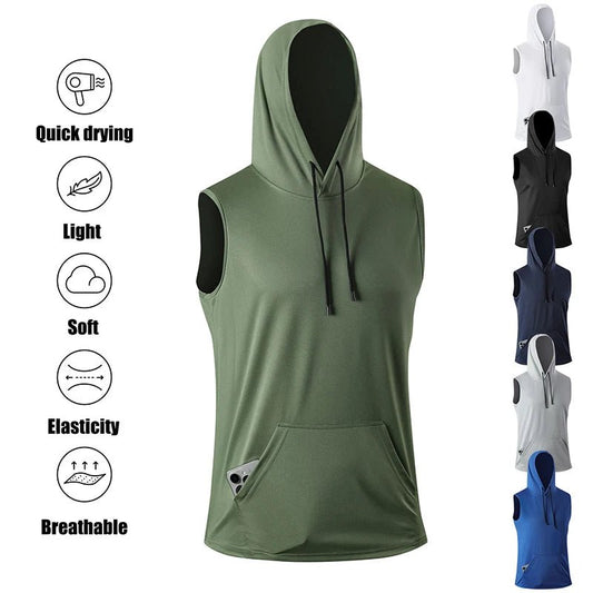 Summer Hooded Sports Vest Men's Running Training Loose Breathable Quick-Drying Vest Men Fitness Hiking Sleeveless Tank Top - FitHealthHavenFitHealthHavenFitHealthHaven14:771Colorful Blue;5:361386Colorful BlueMSummer Hooded Sports Vest Men's Running Training Loose Breathable Quick-Drying Vest Men Fitness Hiking Sleeveless Tank Top