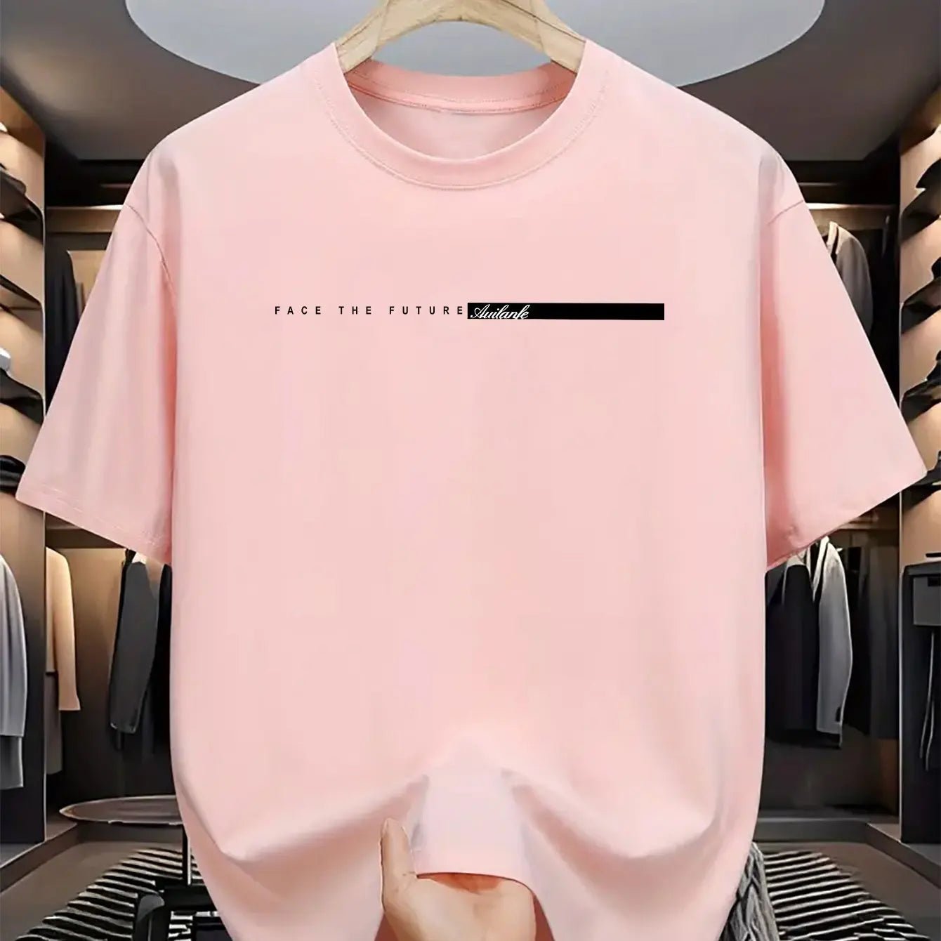 Summer men's 100% cotton casual loose fit large letter print round neck short sleeved T-shirt top High Street Unisex style - FitHealthHavenFitHealthHavenFitHealthHaven14:1052A0480-pi fen;5:4182A0480-pi fenXXLSummer men's 100% cotton casual loose fit large letter print round neck short sleeved T-shirt top High Street Unisex style