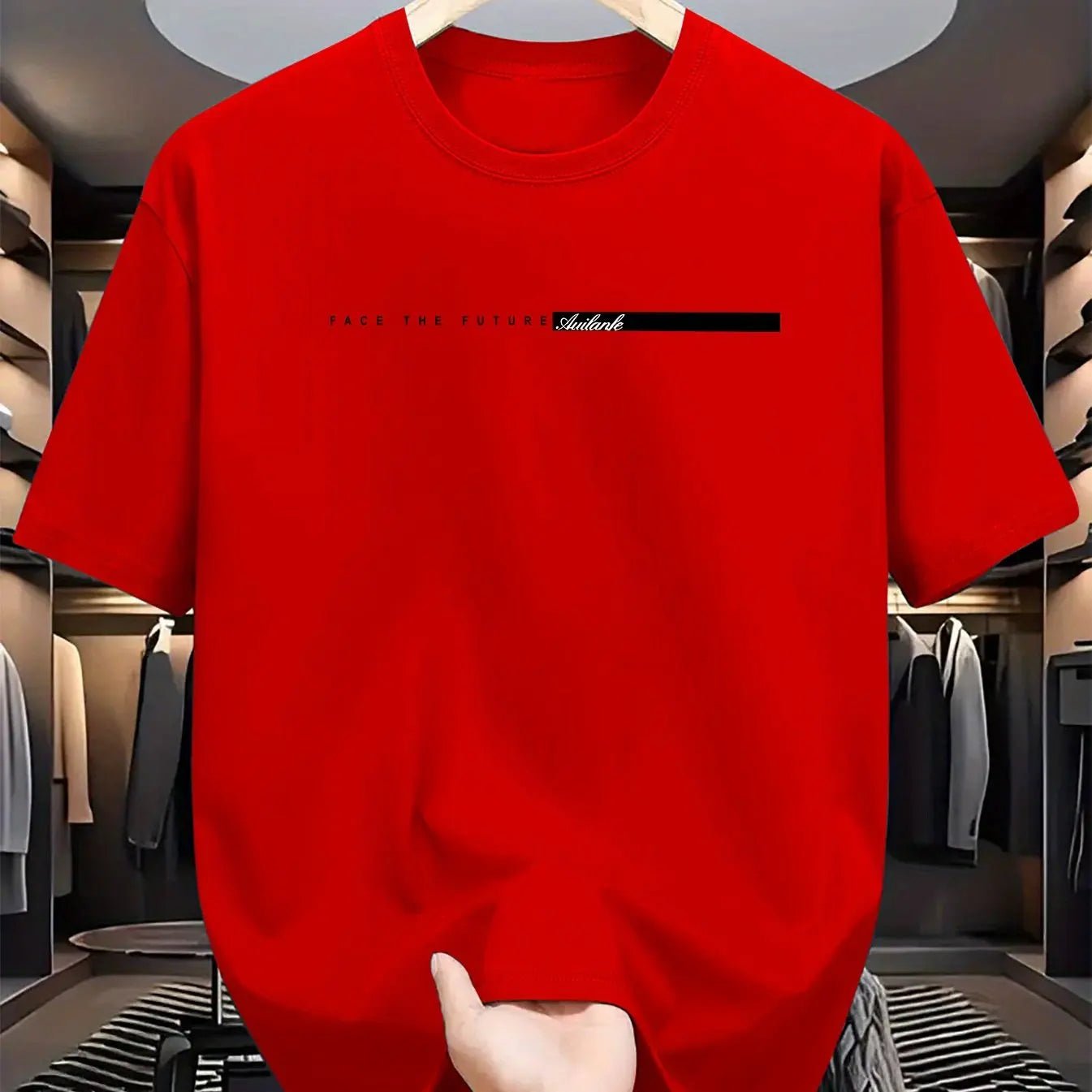 Summer men's 100% cotton casual loose fit large letter print round neck short sleeved T-shirt top High Street Unisex style - FitHealthHavenFitHealthHavenFitHealthHaven14:10A0480-hong;5:361386A0480-hongMSummer men's 100% cotton casual loose fit large letter print round neck short sleeved T-shirt top High Street Unisex style