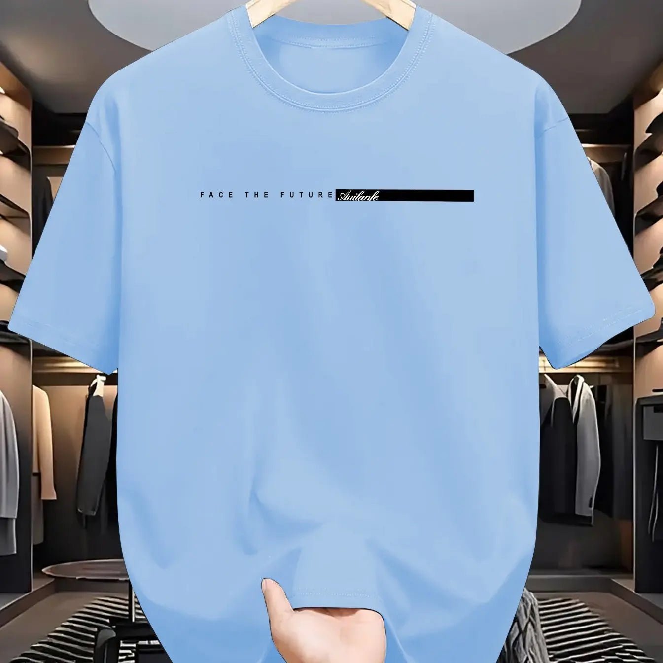 Summer men's 100% cotton casual loose fit large letter print round neck short sleeved T-shirt top High Street Unisex style - FitHealthHavenFitHealthHavenFitHealthHaven14:173A0480-wu lan;5:100014065A0480-wu lanXLSummer men's 100% cotton casual loose fit large letter print round neck short sleeved T-shirt top High Street Unisex style