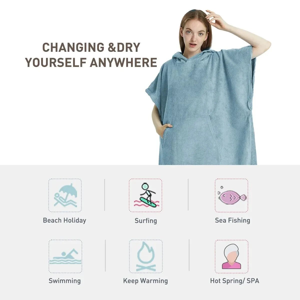 Surf Poncho Towel Poncho Quick-Dry Towel Hoodie Microfiber Beach Robe Changing Poncho Swim Towel Beach Poncho For Adults - FitHealthHavenFitHealthHavenFitHealthHaven14:691Dark Grey;5:20144670078x110cmDark Grey78x110cmSurf Poncho Towel Poncho Quick-Dry Towel Hoodie Microfiber Beach Robe Changing Poncho Swim Towel Beach Poncho For Adults