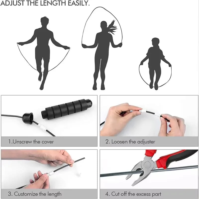 The New Jump Rope Steel Wire Skipping Exercise Adjustable Jumping Fitness Workout Training Home Sport Equipment Tangle-Free - FitHealthHavenFitHealthHavenFitHealthHaven14:29redredThe New Jump Rope Steel Wire Skipping Exercise Adjustable Jumping Fitness Workout Training Home Sport Equipment Tangle-Free