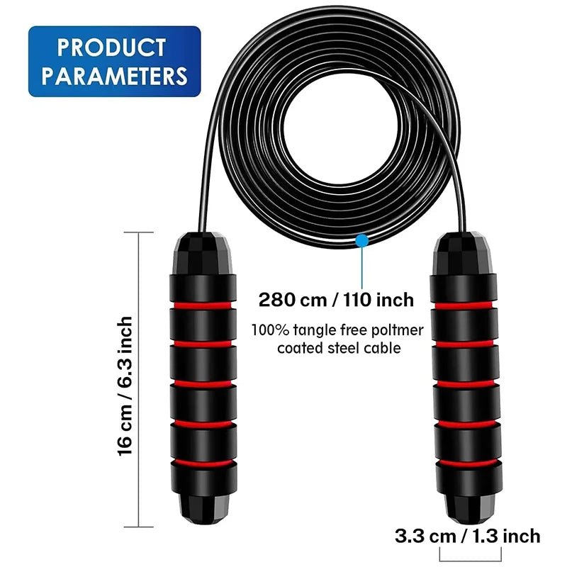 The New Jump Rope Steel Wire Skipping Exercise Adjustable Jumping Fitness Workout Training Home Sport Equipment Tangle-Free - FitHealthHavenFitHealthHavenFitHealthHaven14:29redredThe New Jump Rope Steel Wire Skipping Exercise Adjustable Jumping Fitness Workout Training Home Sport Equipment Tangle-Free