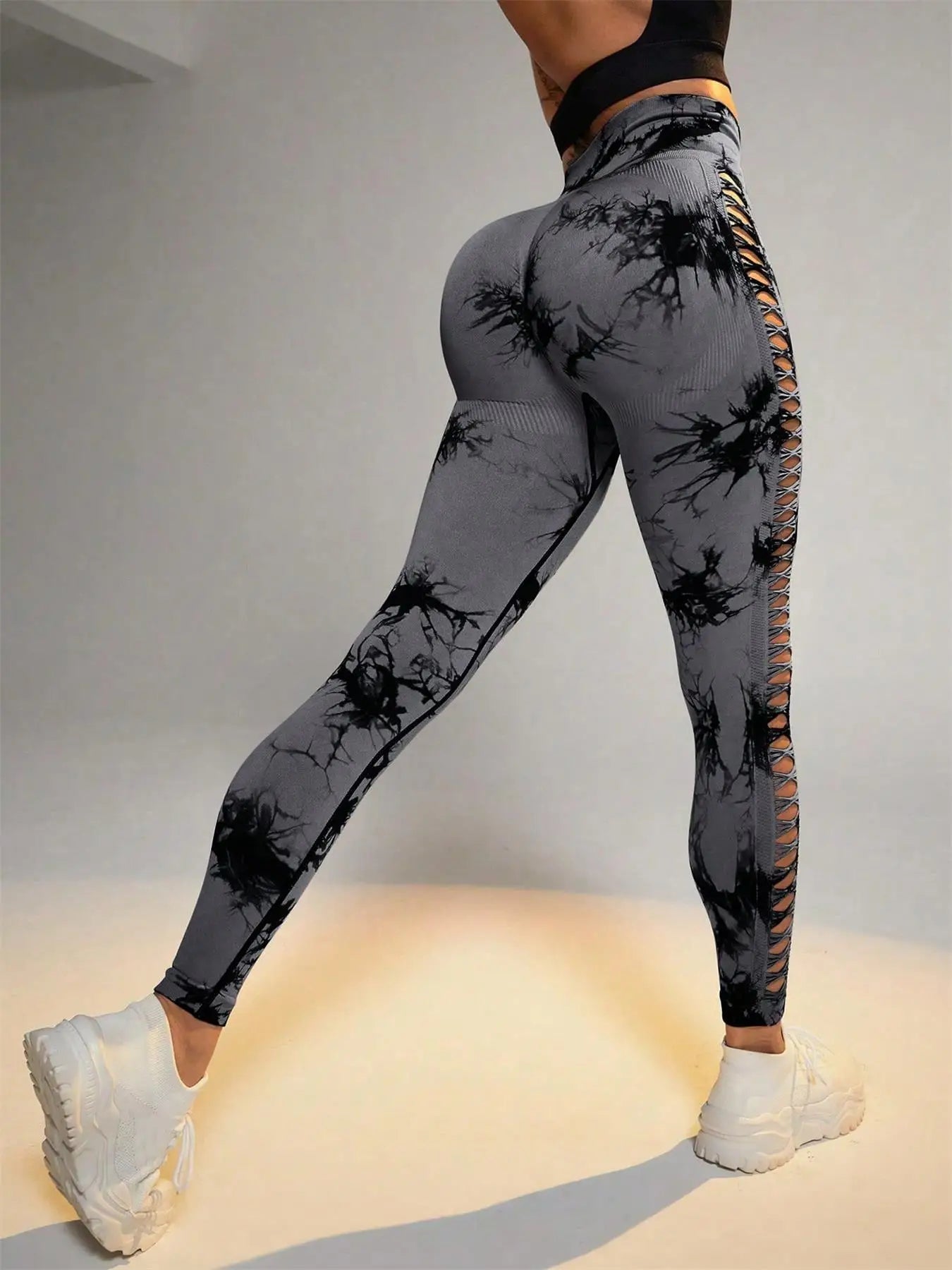 Tie Dye Seamless Leggings for Women High Waist Yoga Pants, Scrunch Butt Lifting Elastic Tights, Side mesh design - FitHealthHavenFitHealthHavenFitHealthHaven14:691dark gray;5:361385dark grayLTie Dye Seamless Leggings for Women High Waist Yoga Pants, Scrunch Butt Lifting Elastic Tights, Side mesh design