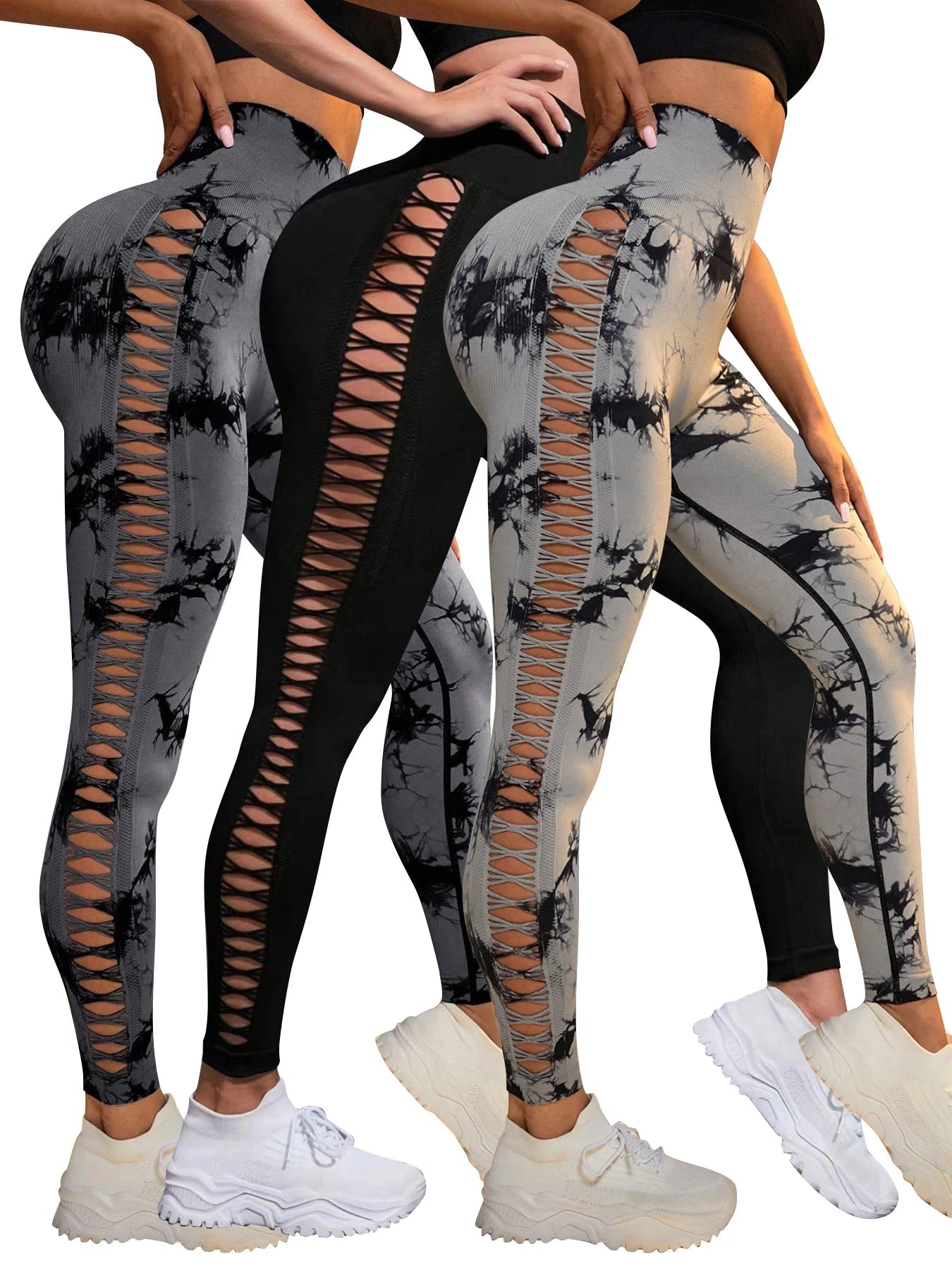 Tie Dye Seamless Leggings for Women High Waist Yoga Pants, Scrunch Butt Lifting Elastic Tights, Side mesh design - FitHealthHavenFitHealthHavenFitHealthHaven14:691dark gray;5:361385dark grayLTie Dye Seamless Leggings for Women High Waist Yoga Pants, Scrunch Butt Lifting Elastic Tights, Side mesh design