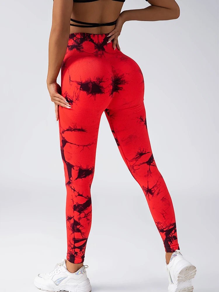 Tights Women Tie Dye Leggings High Waist Lifts Butt Tummy Control Push Up Seamless Yoga pants Ladies Workout Gym Clothing - FitHealthHavenFitHealthHavenFitHealthHaven14:10Red;5:100014064RedSTights Women Tie Dye Leggings High Waist Lifts Butt Tummy Control Push Up Seamless Yoga pants Ladies Workout Gym Clothing