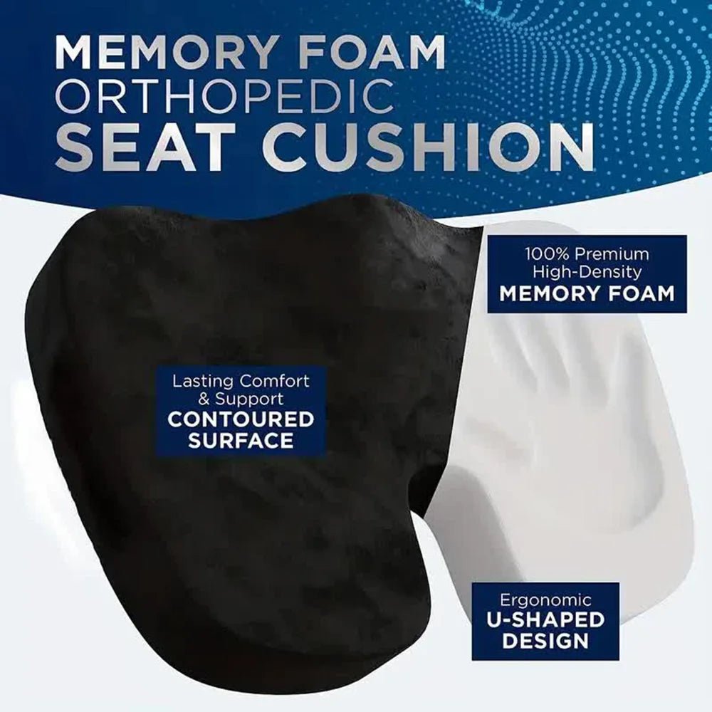 Travel Seat Cushion Memory Foam U-Shaped Pillow for Chair Cushion Pad Car Office Hip Support Massage Orthopedic Pillow - FitHealthHavenFitHealthHavenFitHealthHaven14:366GrayGrayTravel Seat Cushion Memory Foam U-Shaped Pillow for Chair Cushion Pad Car Office Hip Support Massage Orthopedic Pillow