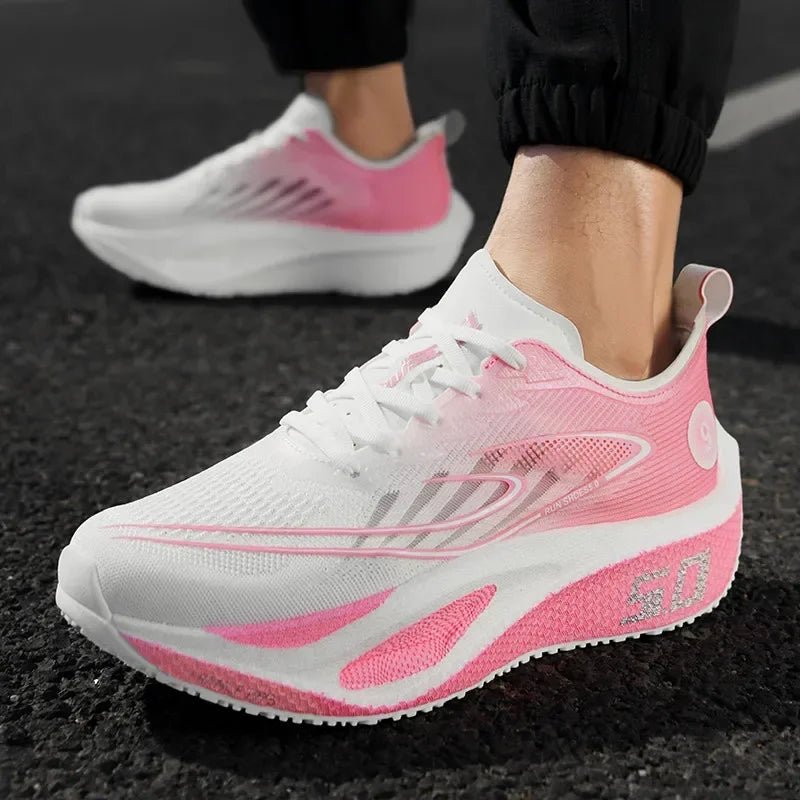 Unisex 2025 Full Carbon Plate Running Shoes Professional Marathon Racing Lightweight Bounce Cushion Breathable Sports Sneakers - FitHealthHavenFitHealthHavenFitHealthHaven14:1052A9 ying hua fen;200000124:200000898A9 ying hua fen38Unisex 2025 Full Carbon Plate Running Shoes Professional Marathon Racing Lightweight Bounce Cushion Breathable Sports Sneakers