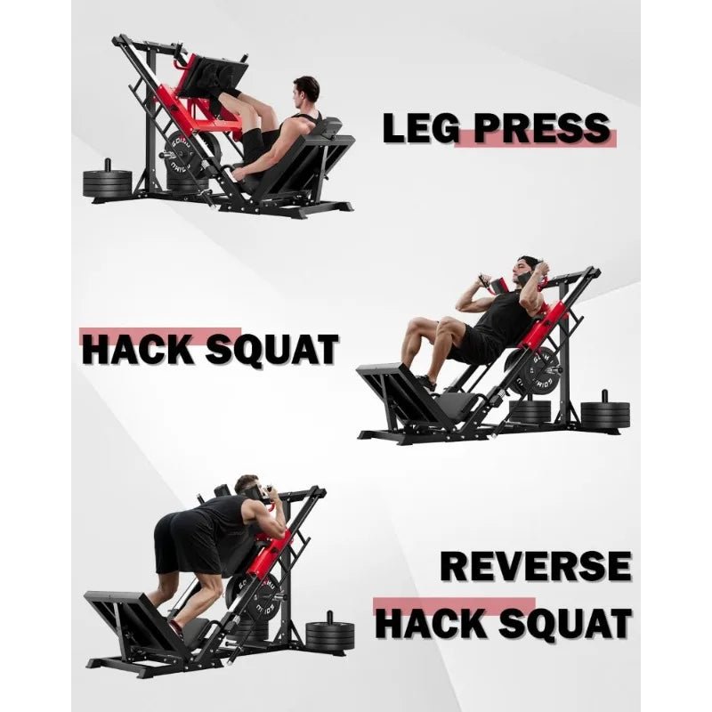 US Shipping Leg Press Hack Squat Machine with Back Support Cushion 3 in 1 Adjustable Leg Press with Quad Track Roller - FitHealthHavenFitHealthHavenFitHealthHaven200007763:201441035CNUS Shipping Leg Press Hack Squat Machine with Back Support Cushion 3 in 1 Adjustable Leg Press with Quad Track Roller