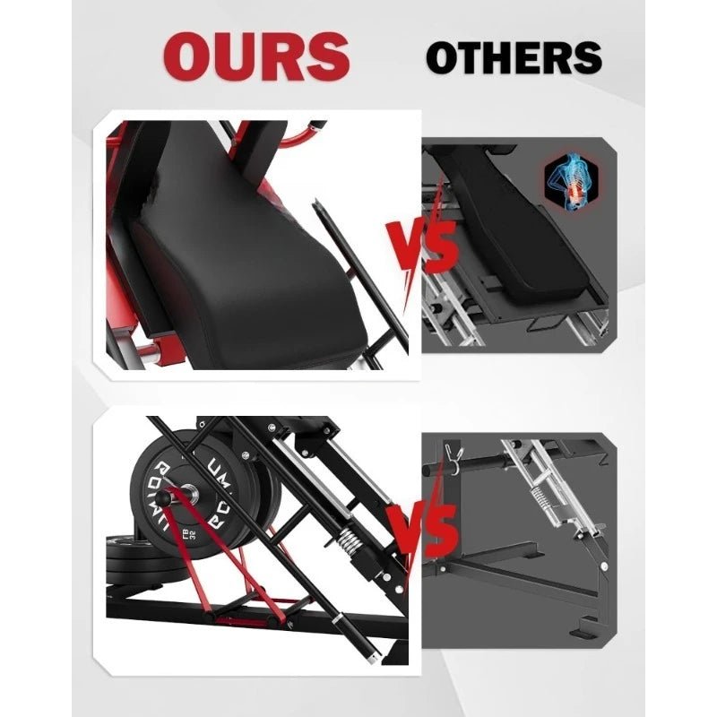 US Shipping Leg Press Hack Squat Machine with Back Support Cushion 3 in 1 Adjustable Leg Press with Quad Track Roller - FitHealthHavenFitHealthHavenFitHealthHaven200007763:201441035CNUS Shipping Leg Press Hack Squat Machine with Back Support Cushion 3 in 1 Adjustable Leg Press with Quad Track Roller