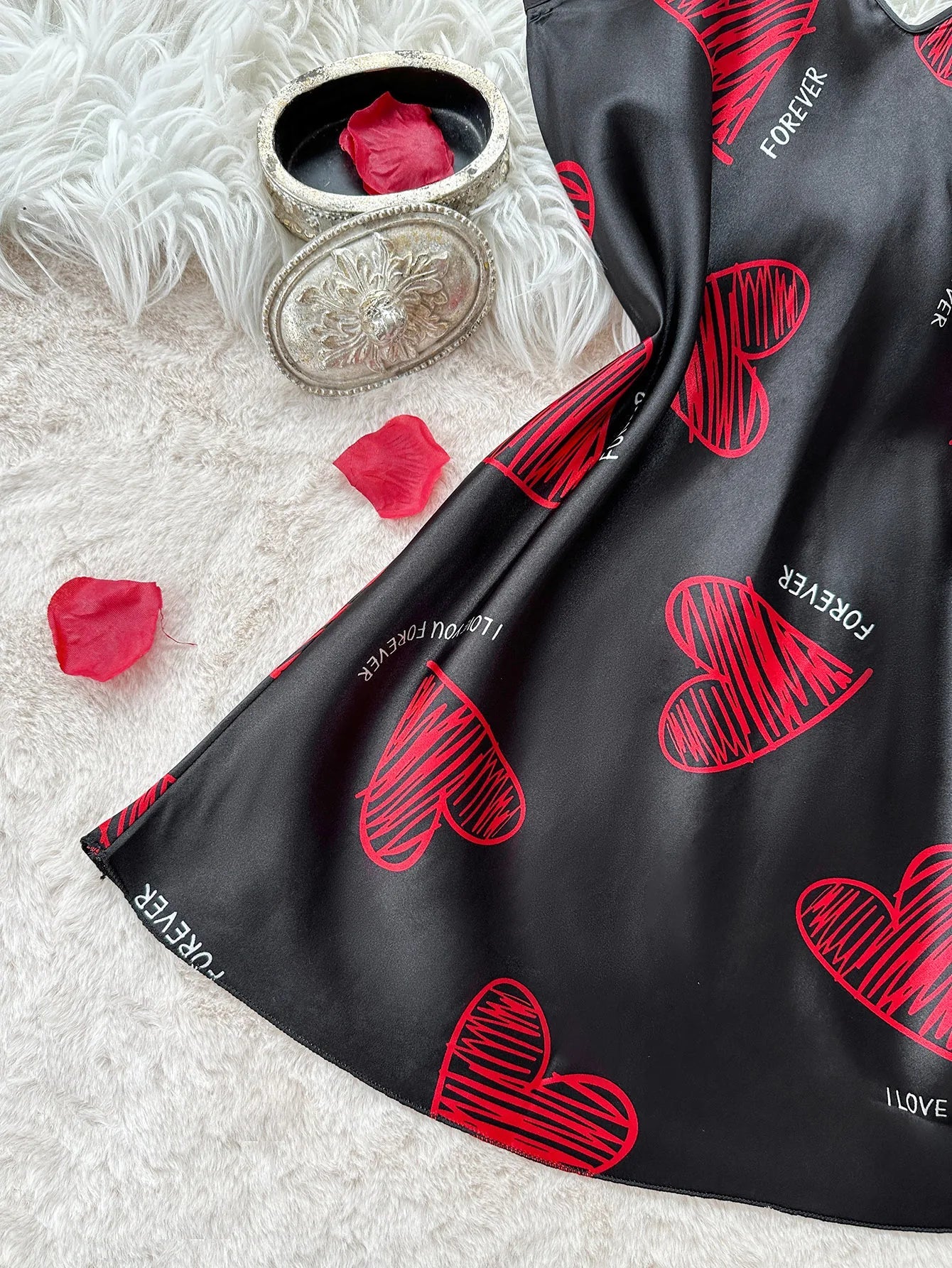 Valentine's Day Red Lip Print Satin Slip Nightdress V Neck Backless Mini Sleep Dress Women's Sleepwear Dresses - FitHealthHavenFitHealthHavenFitHealthHaven14:193BLACK;5:361385BLACKLValentine's Day Red Lip Print Satin Slip Nightdress V Neck Backless Mini Sleep Dress Women's Sleepwear Dresses