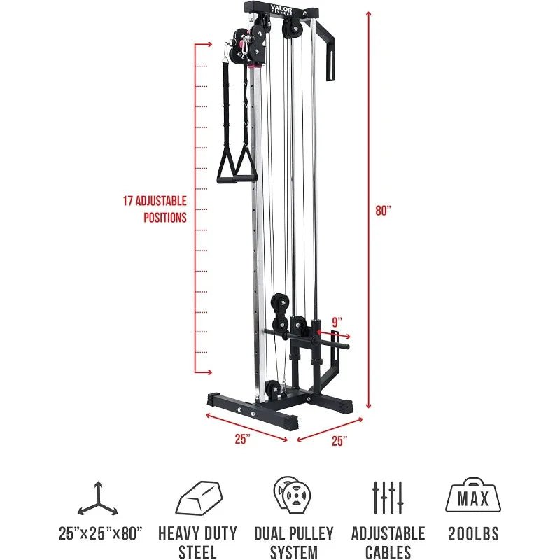 Valor Fitness BD-62 Wall Mounted Cable Machine with Adjustable Dual Pulley System Functional Home Gym Workout Equipment - FitHealthHavenFitHealthHavenFitHealthHaven200007763:201336106United StatesValor Fitness BD-62 Wall Mounted Cable Machine with Adjustable Dual Pulley System Functional Home Gym Workout Equipment