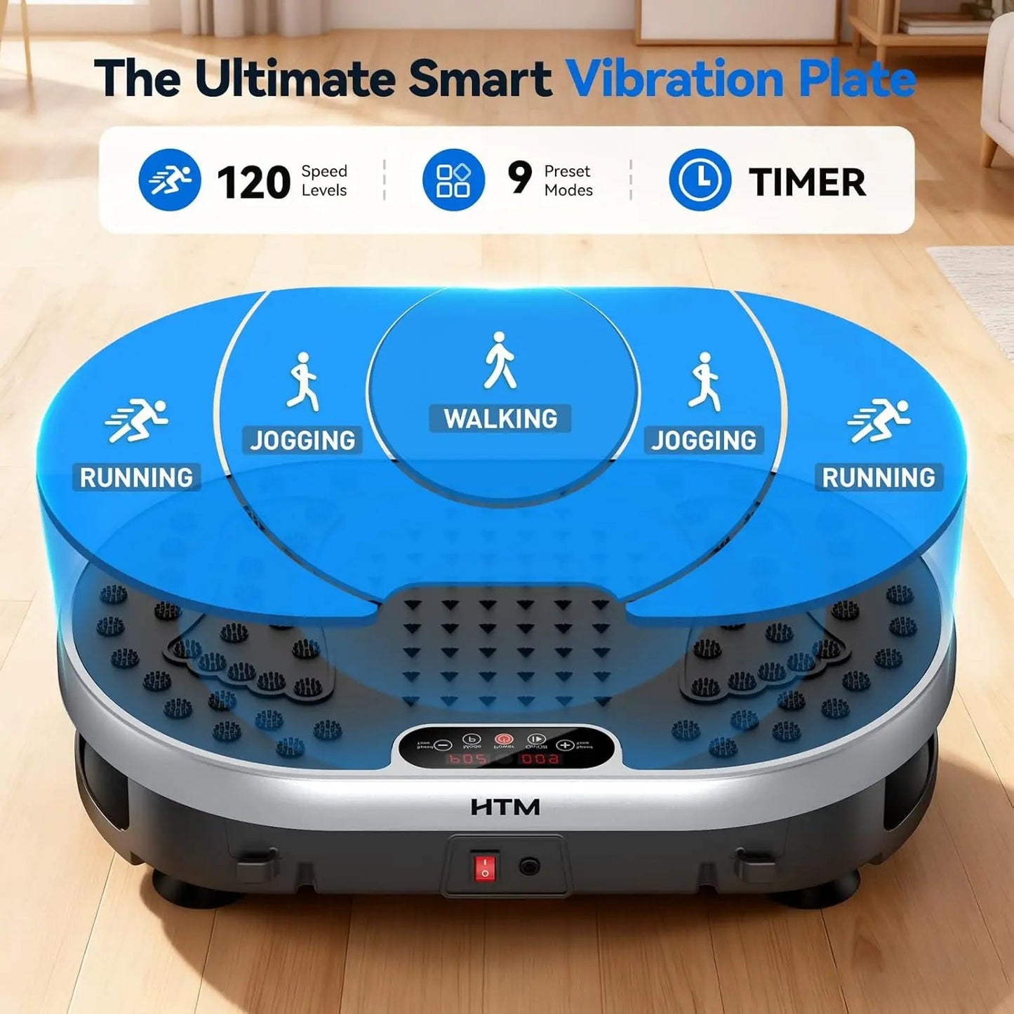 Vibration Plate Exercise Machine 120 Speed Levels 9 Preset Programs Home Fitness Equipment Weight Loss Fat Burning Muscle Toning - FitHealthHavenFitHealthHavenFitHealthHaven14:350853Silver;200007763:201336106SilverUnited StatesVibration Plate Exercise Machine 120 Speed Levels 9 Preset Programs Home Fitness Equipment Weight Loss Fat Burning Muscle Toning
