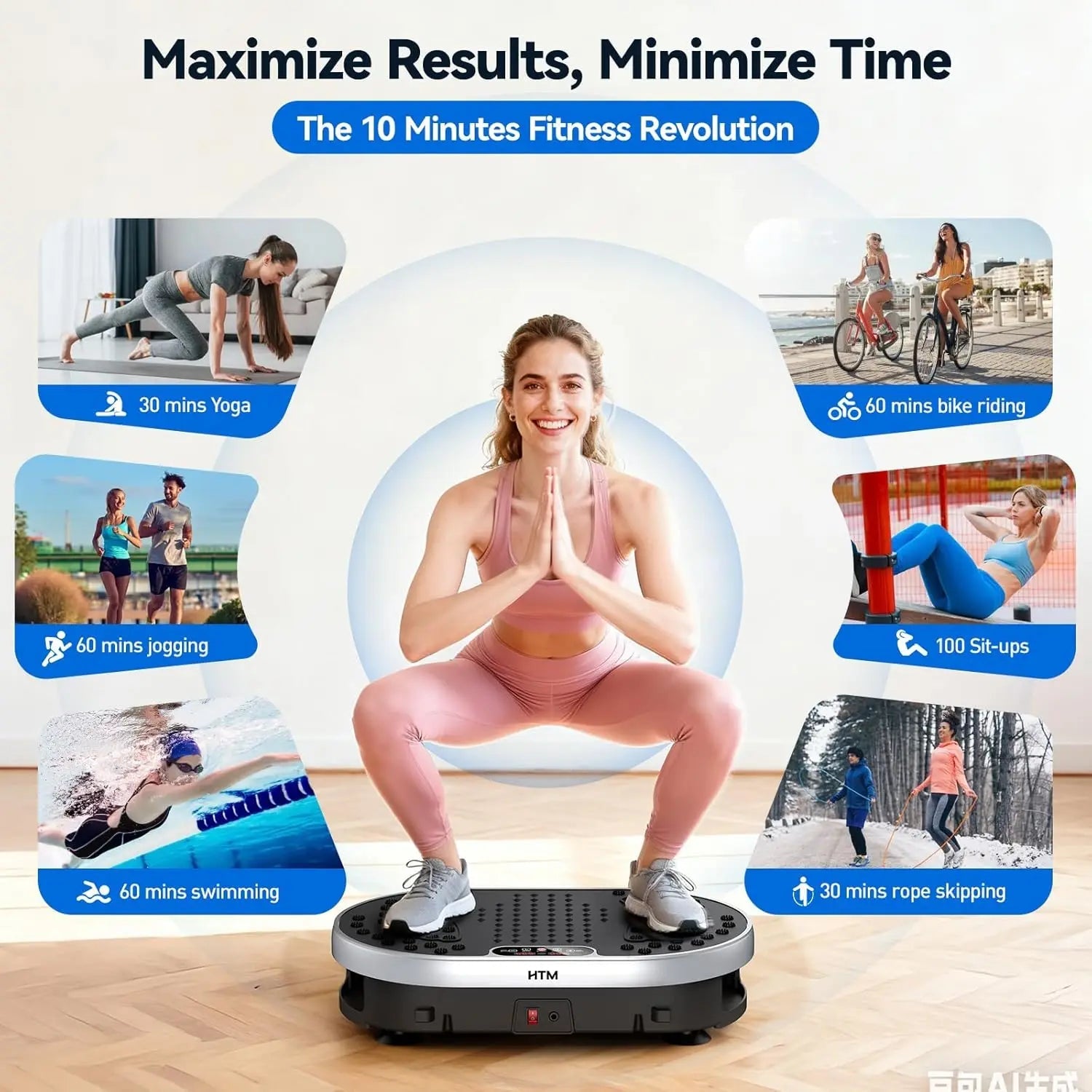 Vibration Plate Exercise Machine 120 Speed Levels 9 Preset Programs Home Fitness Equipment Weight Loss Fat Burning Muscle Toning - FitHealthHavenFitHealthHavenFitHealthHaven14:350853Silver;200007763:201336106SilverUnited StatesVibration Plate Exercise Machine 120 Speed Levels 9 Preset Programs Home Fitness Equipment Weight Loss Fat Burning Muscle Toning