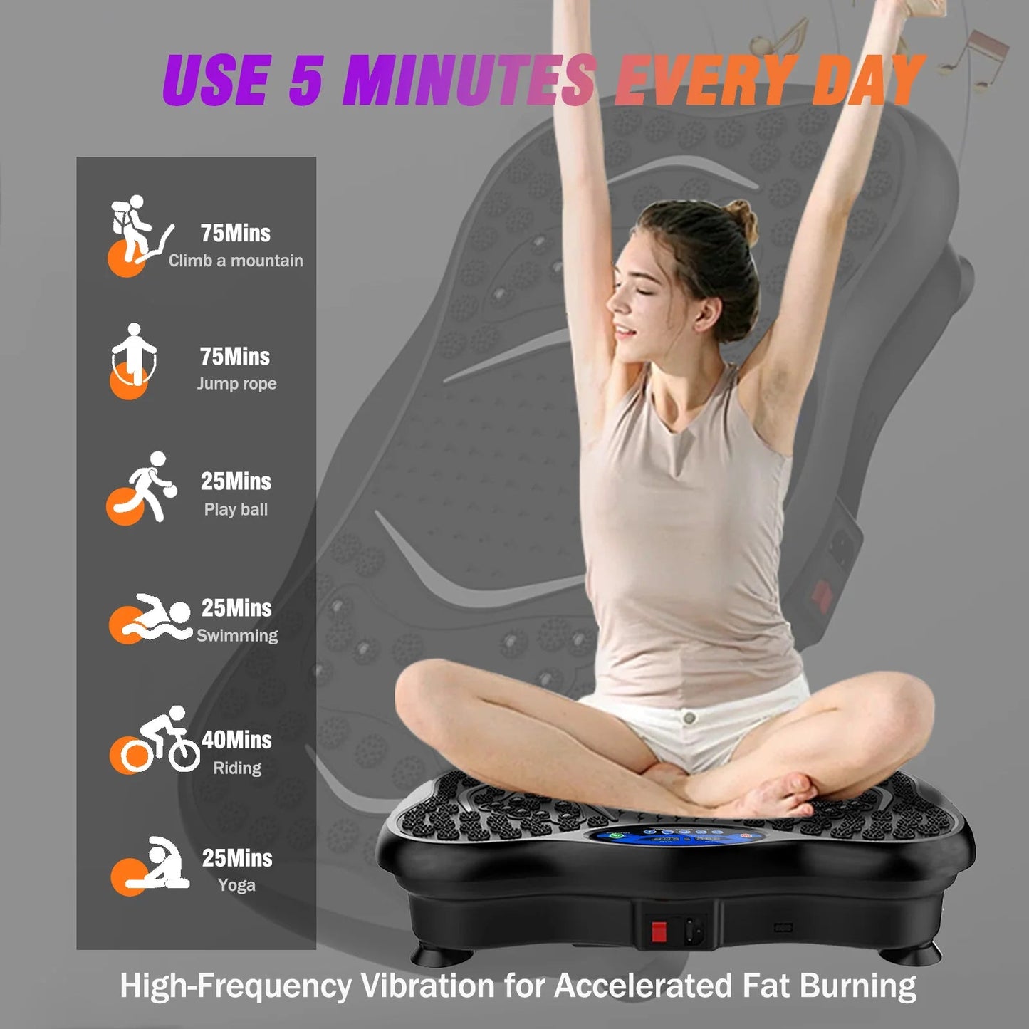 Vibration Plate Exercise Machine Fat-Burning Full Body Workout Power Vibration n Resistance Bands Fitness Equipmen Weight Loss - FitHealthHavenFitHealthHavenFitHealthHaven14:193With Bluetooth;200007763:201336106With BluetoothUnited StatesVibration Plate Exercise Machine Fat-Burning Full Body Workout Power Vibration n Resistance Bands Fitness Equipmen Weight Loss