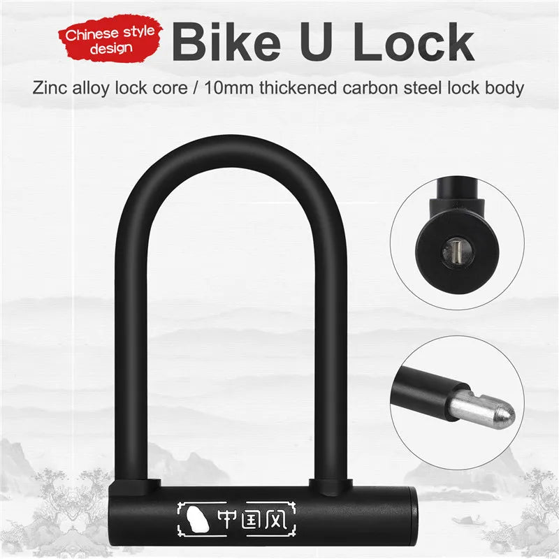 WEST BIKING Bicycle U Lock Anti-theft MTB Road Mountain Bike Lock Bicycle Accessories U-Locks Cycling Steel Security Bike Locks - FitHealthHavenFitHealthHavenFitHealthHaven14:193blackWEST BIKING Bicycle U Lock Anti-theft MTB Road Mountain Bike Lock Bicycle Accessories U-Locks Cycling Steel Security Bike Locks