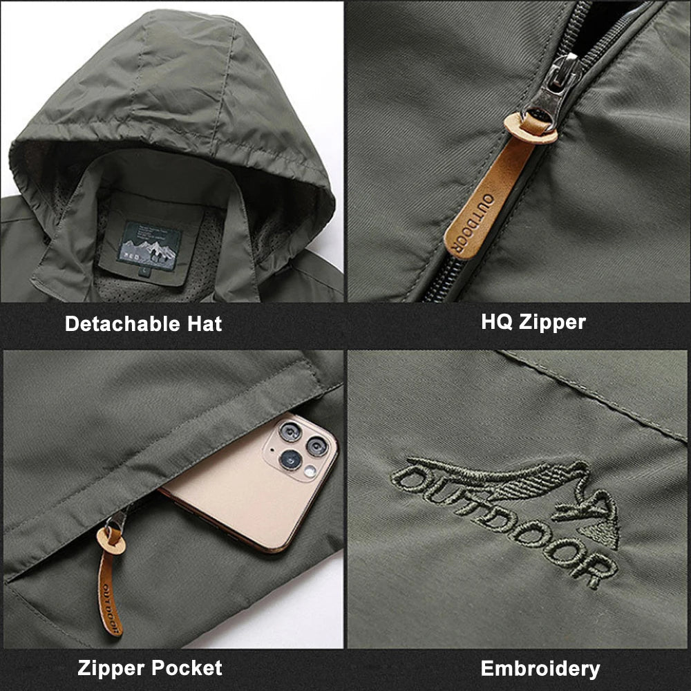 Windbreaker Men Tactical Jacket Waterproof Outdoor Hooded Coat Sports Military European Size S-5XL Field Climbing Thin Outwear - FitHealthHavenFitHealthHavenFitHealthHaven14:200004889;200370261:581452131;5:4182army greenXXLPack of 1Windbreaker Men Tactical Jacket Waterproof Outdoor Hooded Coat Sports Military European Size S-5XL Field Climbing Thin Outwear
