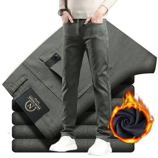 Winter New 2025 Fleece Pants Men's Thick Slim Elastic Business Casual Velvet Pants Warm Fashion Solid Color Plush Trousers Male - FitHealthHavenFitHealthHavenFitHealthHaven14:193;5:200000898black38Winter New 2025 Fleece Pants Men's Thick Slim Elastic Business Casual Velvet Pants Warm Fashion Solid Color Plush Trousers Male