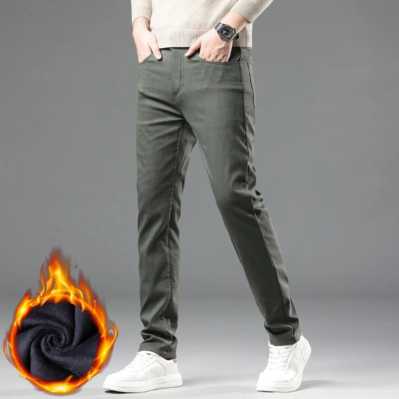 Winter New 2025 Fleece Pants Men's Thick Slim Elastic Business Casual Velvet Pants Warm Fashion Solid Color Plush Trousers Male - FitHealthHavenFitHealthHavenFitHealthHaven14:193;5:200000898black38Winter New 2025 Fleece Pants Men's Thick Slim Elastic Business Casual Velvet Pants Warm Fashion Solid Color Plush Trousers Male