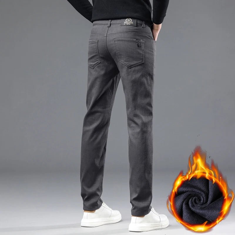 Winter New 2025 Fleece Pants Men's Thick Slim Elastic Business Casual Velvet Pants Warm Fashion Solid Color Plush Trousers Male - FitHealthHavenFitHealthHavenFitHealthHaven14:193;5:200000898black38Winter New 2025 Fleece Pants Men's Thick Slim Elastic Business Casual Velvet Pants Warm Fashion Solid Color Plush Trousers Male