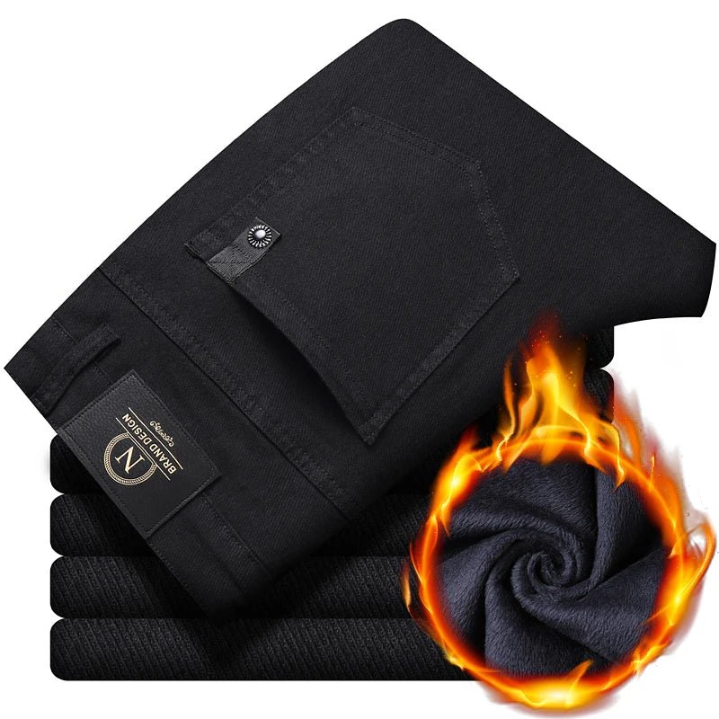 Winter New 2025 Fleece Pants Men's Thick Slim Elastic Business Casual Velvet Pants Warm Fashion Solid Color Plush Trousers Male - FitHealthHavenFitHealthHavenFitHealthHaven14:193;5:200000898black38Winter New 2025 Fleece Pants Men's Thick Slim Elastic Business Casual Velvet Pants Warm Fashion Solid Color Plush Trousers Male
