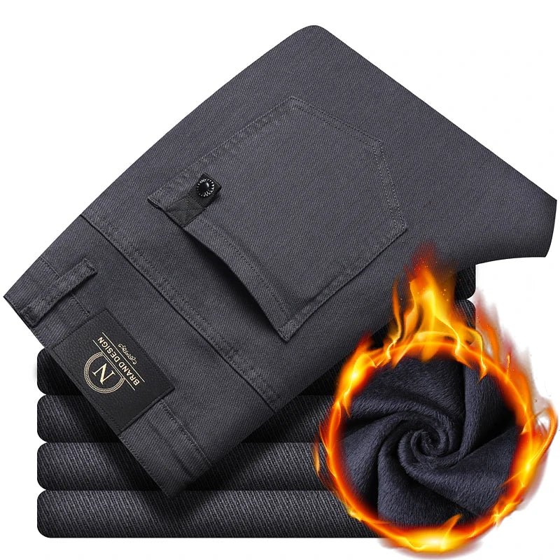 Winter New 2025 Fleece Pants Men's Thick Slim Elastic Business Casual Velvet Pants Warm Fashion Solid Color Plush Trousers Male - FitHealthHavenFitHealthHavenFitHealthHaven14:691;5:200000898GRAY38Winter New 2025 Fleece Pants Men's Thick Slim Elastic Business Casual Velvet Pants Warm Fashion Solid Color Plush Trousers Male