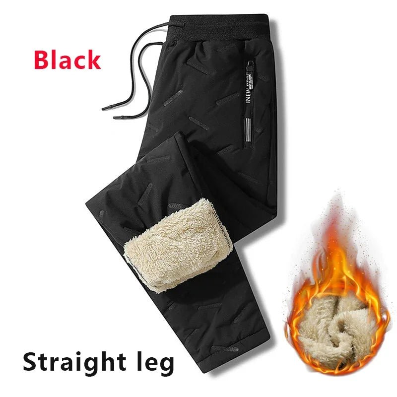 Winter Sweatwear Men Plush Thick Fleece Sweatpant Lambswool Thermal Trousers Casual Pants Waterproof Windproof Warm Cotton Pants - FitHealthHavenFitHealthHavenFitHealthHaven14:175Black-Straight Leg;5:4183Asian XXXL(65-85Kg)Black-Straight LegAsian XXXL(65-85Kg)Winter Sweatwear Men Plush Thick Fleece Sweatpant Lambswool Thermal Trousers Casual Pants Waterproof Windproof Warm Cotton Pants
