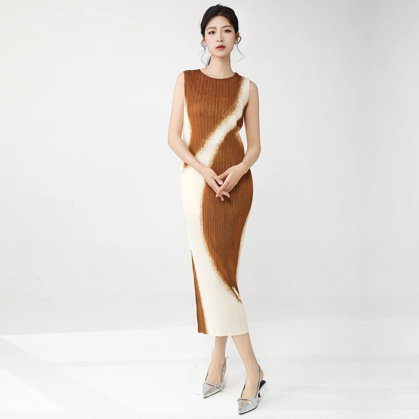 Women Clothing Wholesale Summer Ladies Fashion Dresses High Quality Stretch Sleeveless Dresses - FitHealthHavenFitHealthHavenFitHealthHaven14:933;5:200003528CoffeeOne SizeWomen Clothing Wholesale Summer Ladies Fashion Dresses High Quality Stretch Sleeveless Dresses