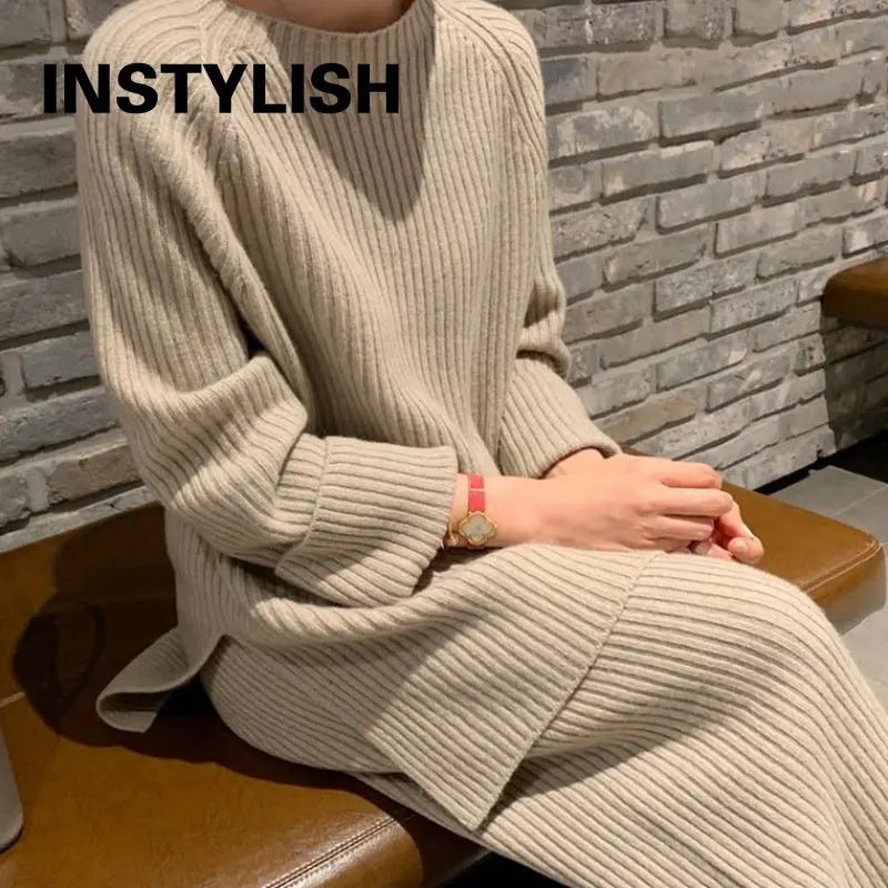 Women Elegant Sweater Suit Elegant Knitted Two Pieces Set Autumn Winter Oversized Pullover and Trousers Suit Female Outfits 2022 - FitHealthHavenFitHealthHavenFitHealthHaven14:193;5:361386blackMWomen Elegant Sweater Suit Elegant Knitted Two Pieces Set Autumn Winter Oversized Pullover and Trousers Suit Female Outfits 2022