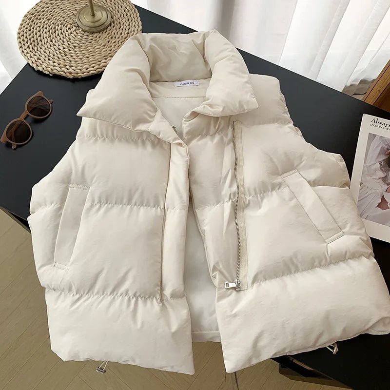 Women Fashion Autumn New 2024 Stand Collar Elegant Down Coats Warm Outerwear Casual Belt Sleeveless Winter Women Vests Jackets - FitHealthHavenFitHealthHavenFitHealthHaven14:29;5:361386WHITEMWomen Fashion Autumn New 2024 Stand Collar Elegant Down Coats Warm Outerwear Casual Belt Sleeveless Winter Women Vests Jackets