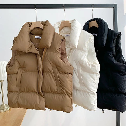 Women Fashion Autumn New 2024 Stand Collar Elegant Down Coats Warm Outerwear Casual Belt Sleeveless Winter Women Vests Jackets - FitHealthHavenFitHealthHavenFitHealthHaven14:29;5:361386WHITEMWomen Fashion Autumn New 2024 Stand Collar Elegant Down Coats Warm Outerwear Casual Belt Sleeveless Winter Women Vests Jackets