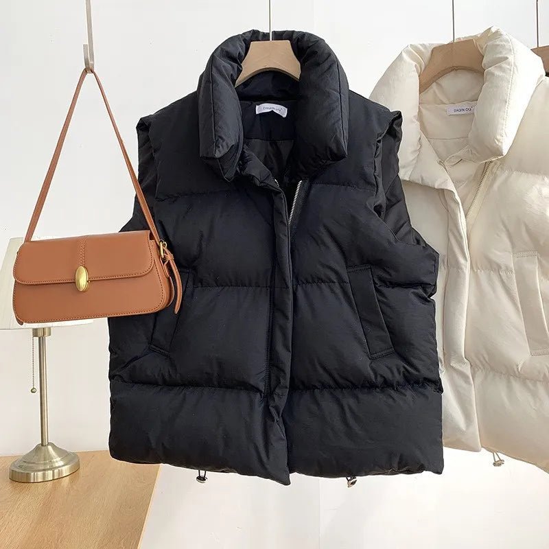 Women Fashion Autumn New 2024 Stand Collar Elegant Down Coats Warm Outerwear Casual Belt Sleeveless Winter Women Vests Jackets - FitHealthHavenFitHealthHavenFitHealthHaven14:29;5:361386WHITEMWomen Fashion Autumn New 2024 Stand Collar Elegant Down Coats Warm Outerwear Casual Belt Sleeveless Winter Women Vests Jackets